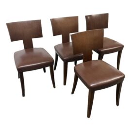 Jennifer Morla for Conde House Morla Collection Verve Dining Chairs, Set of Four. Original Price: $4,640