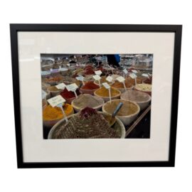 Middle Eastern Spice Market Photograph, Framed