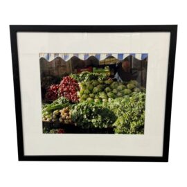 Israel Fruit and Vegetable Market Stand Photograph, Framed