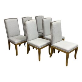 Lockhart Furniture Collection Custom Alder Dining Chairs, Set of Six. Original Price: $6,950