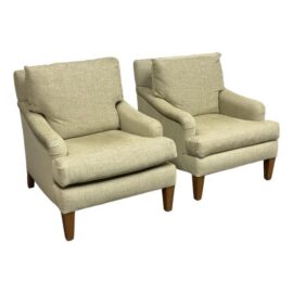 Patricia Edward Bespoke Armchairs, Pair. Original Price: $8,300