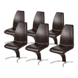 Cattelan Italia Betty Embossed Crocodile Dining Room Chairs, Set of Six. Original Price: $7,200