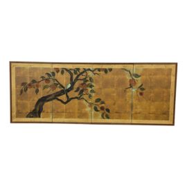 Japanese Byobu Persimmon Tree Screen