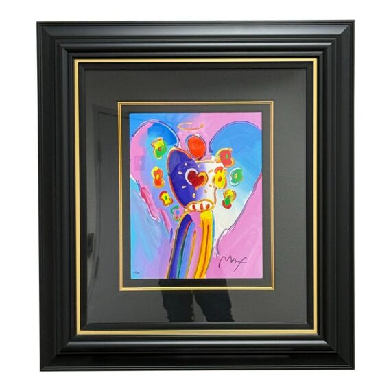 Peter Max Angel With a Heart Original Print, Framed - Design Plus