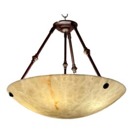 Faux Alabaster Bowl Pendant