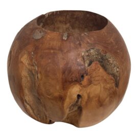 Sculptural Burl Wood Vessel Bowl. Original Price: $465
