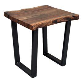 Go Living Edge Walnut Wood Slab Side Table