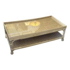 Serena & Lily South Seas Rattan Coffee Table. Original Price: $1,300