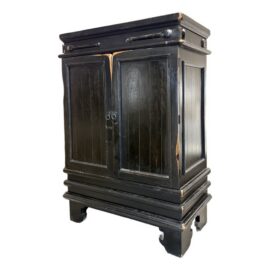 Asian-Inspired Black Wood Armoire/ Media Center