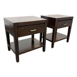 Crate & Barrel Dawson Wood Nightstands, Pair. Original Price: $1,000