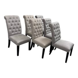 Restoration Hardware Bennett Dining Side Chairs, Set of Six. Estimate Price: $6,600