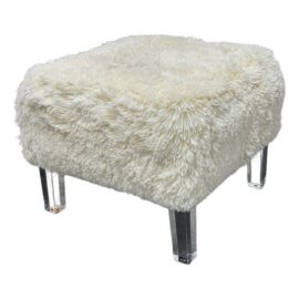 Skyline Furniture Faux Fur Ottoman