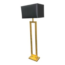 Restoration Hardware Clarke Open Brass Rectangle Floor Lamp. Original Price: $800