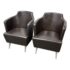 Enrico Franzolini for Moroso Leather Jules Armchairs, Pair. Estimate Price: $4,200