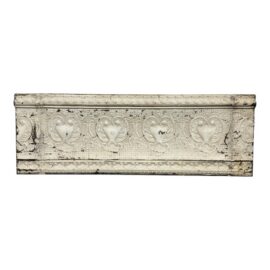 Distressed White Embossed Tin Architectural Wall Panel