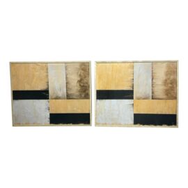 Soyeon for Z Gallerie “Flatiron” Abstract Canvas Artwork. Original Price: $800