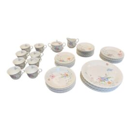 Mikasa “Something Blue” Bone China, Pattern A7051, Set of 47 Pieces