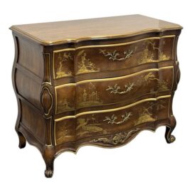 Phyllis Andrade for White Furniture Co. Chinoiserie Bombe Chest of Drawers. Estimated Price: $5,530