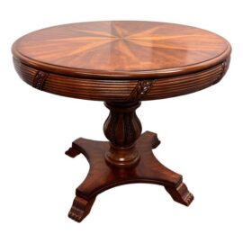 Compass Star Inlaid Accent/Center Table