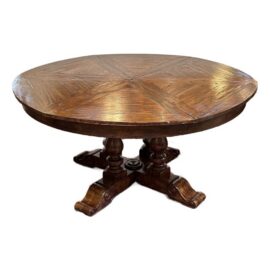 Theodore Alexander for Castle Bromwich Walnut Wood Jupe Dining Table, 60 to 78 Inch. Estimated Price: $13,500
