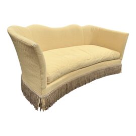 Highland House Custom Curved Serpentine Sofa. Original Price: $11,200