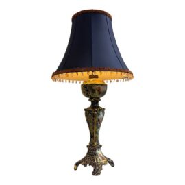 Rococo Revival Porcelain Hand-Painted Table Lamp