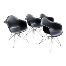 Charles & Ray Eames for Vitra Eames Plastic Dar Armchair, Set of Four. Original Price: $2,600
