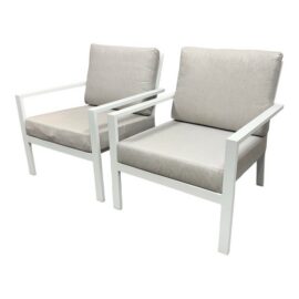 Yardbird Luna Fixed Outdoor Armchairs, Pair. Original Price: $650
