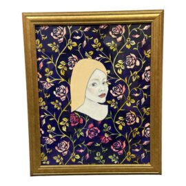 Sofia Bonati Agnes Art Nouveau Watercolor, Framed