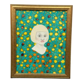 Sofia Bonati Lucia Art Nouveau Watercolor, Framed