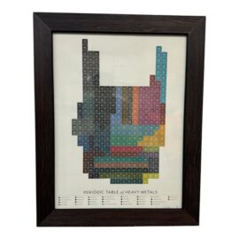 Original Print Periodic Table of Heavy Metals, Framed