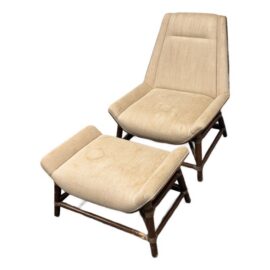 McGuire Furniture Tansen Lounge Chair + Ottoman. Original Price: $5,000