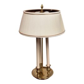 Vintage Stiffel Brass Three-Light Bouillotte Table Lamp