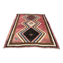 7ft × 8ft Hand-Knotted Geometric Wool Area Rug