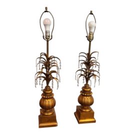 Vintage Italian Regency Table Lamps, Pair