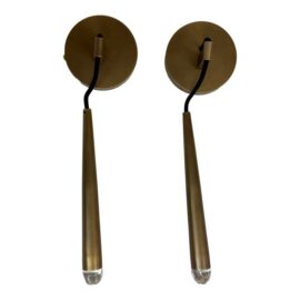 Jonathan Browning for Restoration Hardware Aquitaine Brass Sconces, Pair. Original Price: $1,950