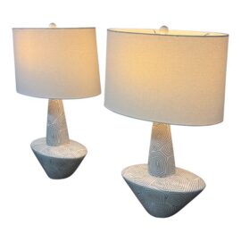 Arteriors Toronto Ceramic Table Lamps, Pair. Original Price: $2,100