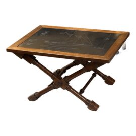 Campaign Style Schooner Engraved Table