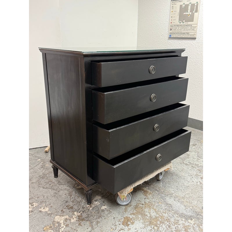 restoration hardware black dresser Maison Four Drawer Dresser, Antiqued Black. Original Price: $3,700 Dresses
