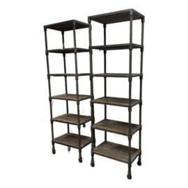 Luay Al-Rawi for Restoration Hardware Dutch Industrial Narrow Single Shelving, Pair. Original Price: $3,460