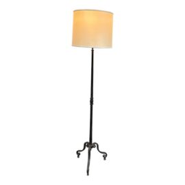Restoration Hardware Wrought Iron Scroll Tripod Floor Lamp. Original Price: $900