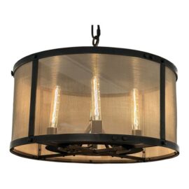 Restoration Hardware Riveted Mesh Round Chandelier. Original Price: $1,600