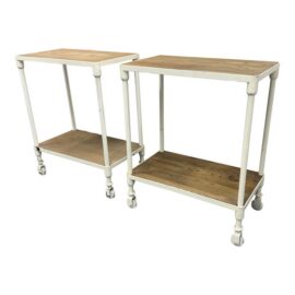 Luay Al-Rawi for Restoration Hardware Dutch Industrial Carts, Pair. Original Price: $2,000