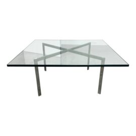 Ludwig Mies Van Der Rohe for Knoll Barcelona Glass Table. Original Price: $3,045