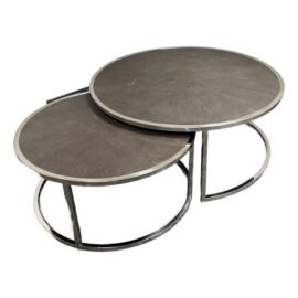Four Hands Bentley Shagreen Nesting Coffee Tables. Original Price: $2,310