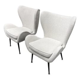 Four Hands Lainey Lounge Chairs, Pair. Original Price: $4,000