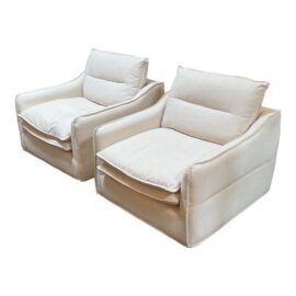 Oliver Space Zaha Lounge Chairs, Pair. Original Price: $1,750