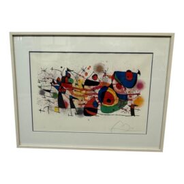 After Joan Miro Ceramiques Lmt. Ed. Lithograph, Facsimile Signature