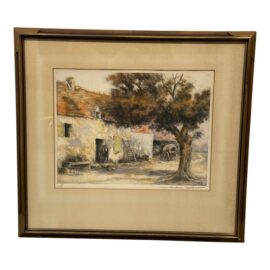 Simone Haumont La Place Du Village Et La Cour De Ferme Original Print, Signed
