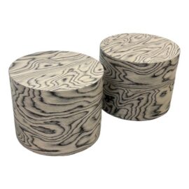 Ettore Sottsass Zebra Cocktail Side Tables, Pair